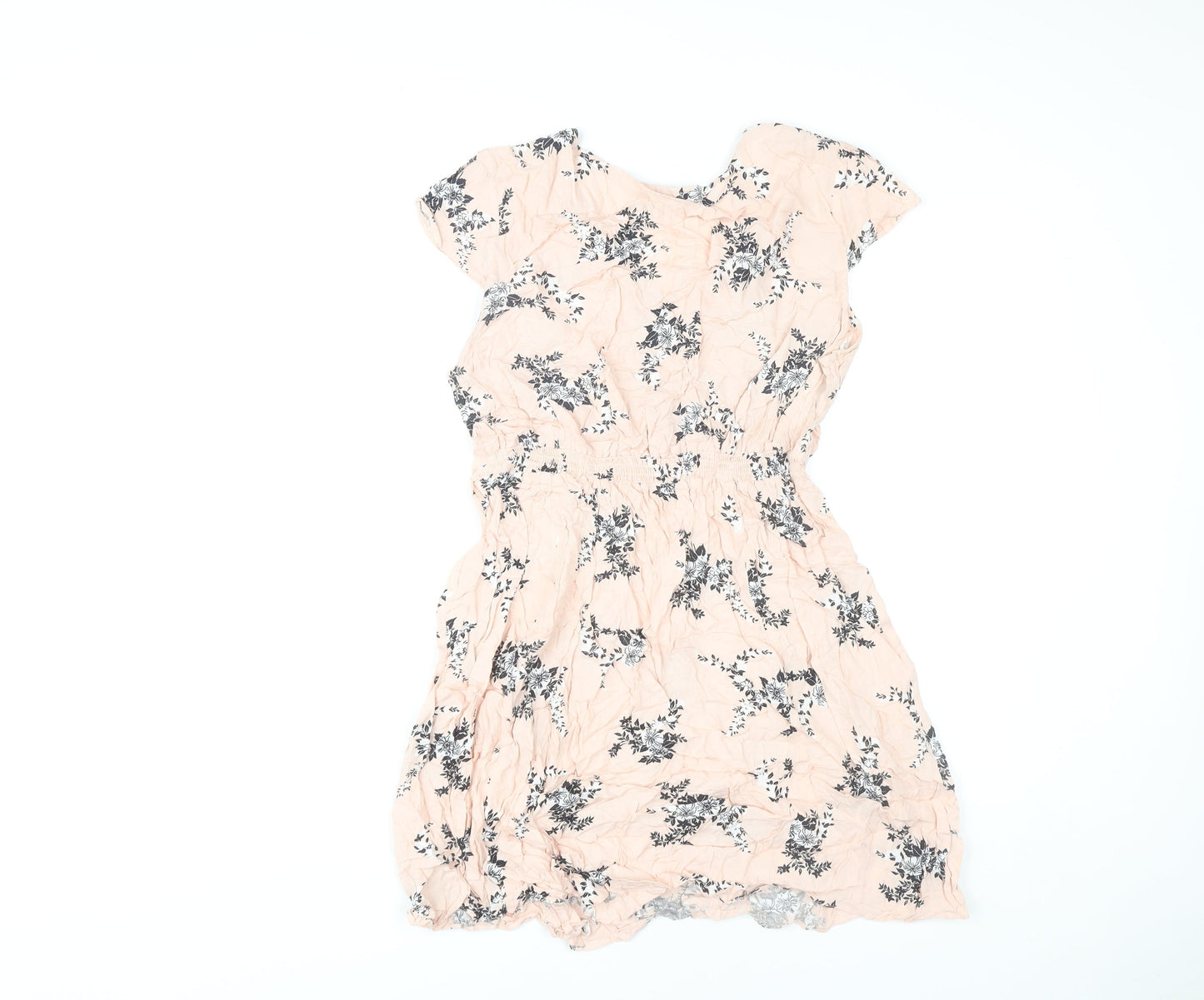 Billie & Blossom Women’s Pink Floral Shift Dress UK 16 Short Sleeve