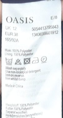 Oasis Women’s Blue Size 12 Halter Neck Wrap Dress