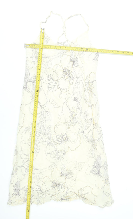 Coast Women’s Ivory Floral Slip Dress Size 12 Viscose