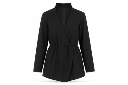 Womens UK Size 10 PRETTYLITTLETHING One-Piece Black Playsuit