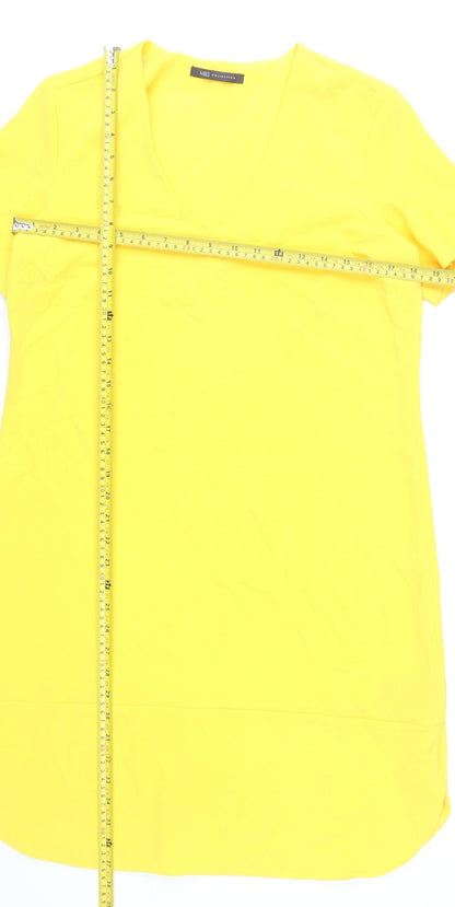 Marks and Spencer Women’s Yellow Size 12 V-Neck T-Shirt Dress