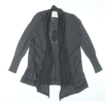 Angel of the North Womens Grey Knit Cardigan Size S Long Sleeve