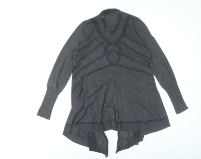Angel of the North Womens Grey Knit Cardigan Size S Long Sleeve