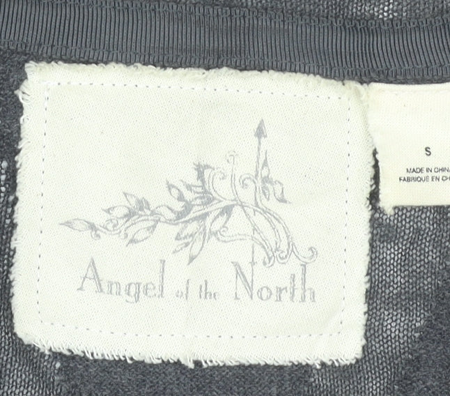 Angel of the North Womens Grey Knit Cardigan Size S Long Sleeve