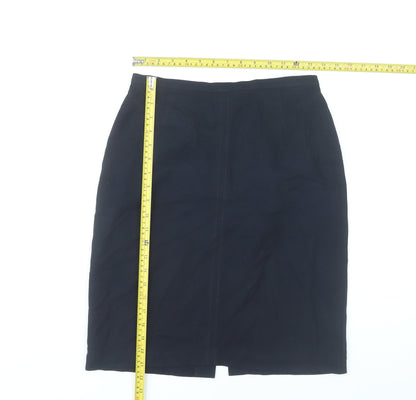Next Womens Black Size 12 Knee Length Pencil Skirt Workwear