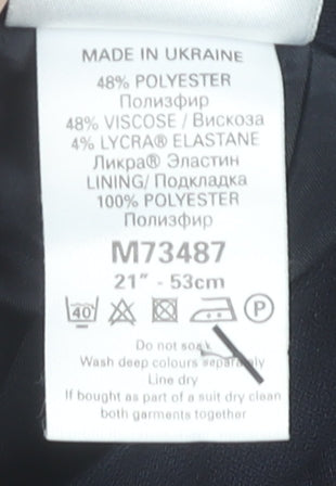 Next Womens Black Size 12 Knee Length Pencil Skirt Workwear