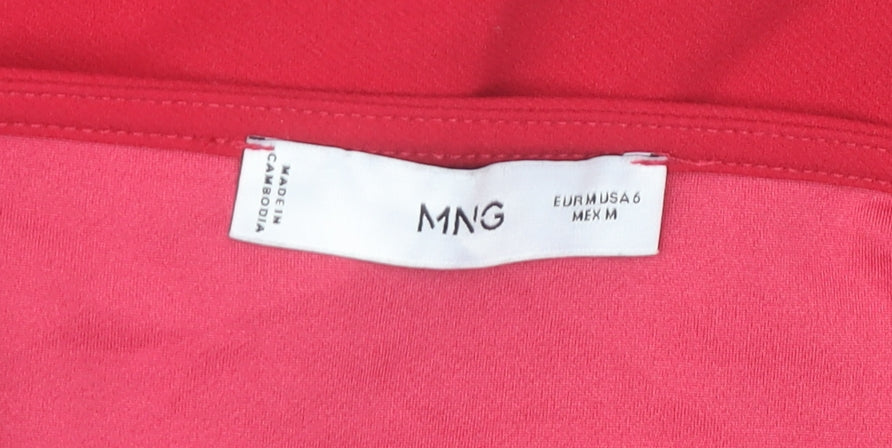 MNG Women’s Red Halter Bodycon Party Dress Size 10