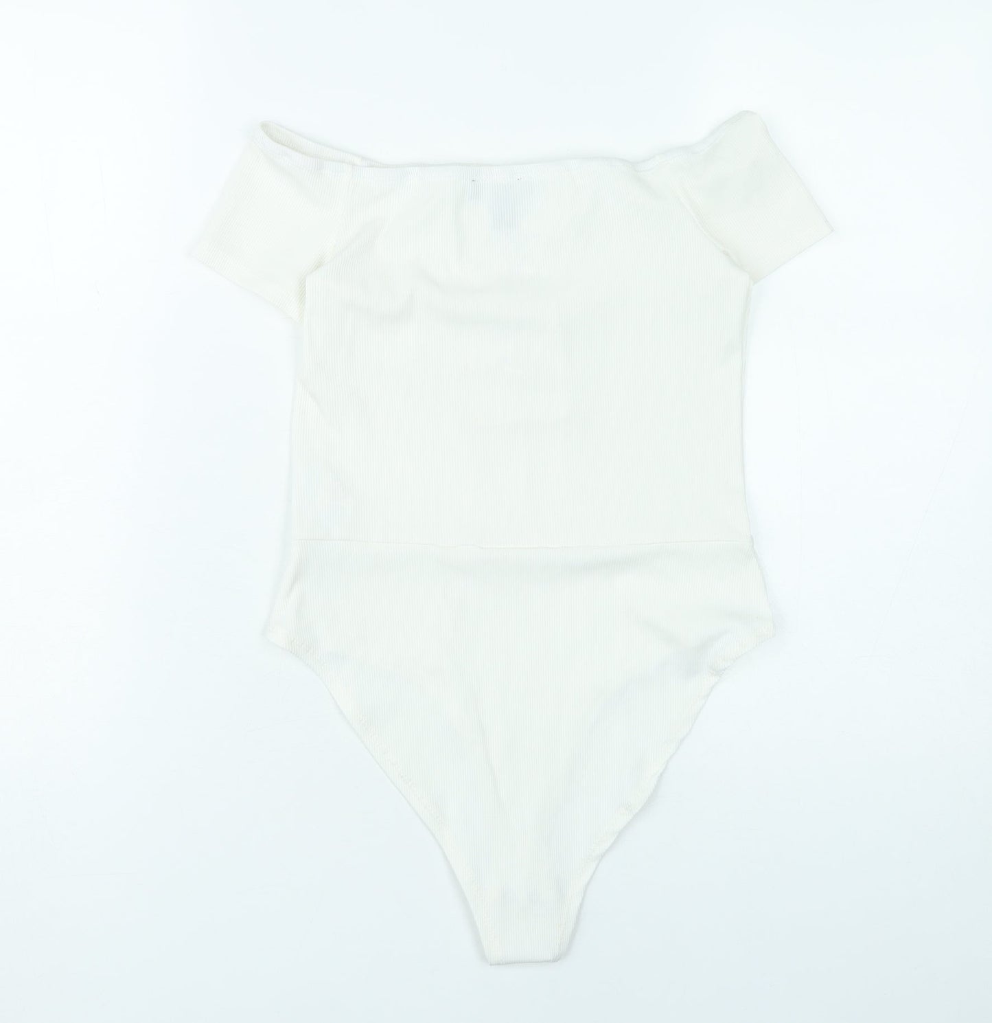 New Look Women’s Ivory Off-Shoulder Lace Up Bodysuit UK 12