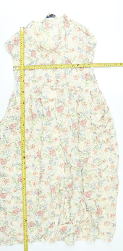 Isabelle Women’s Multicoloured Floral Midi A-Line Dress Size 12