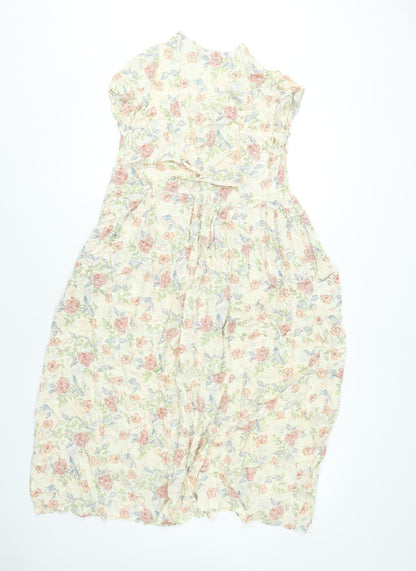 Isabelle Women’s Multicoloured Floral Midi A-Line Dress Size 12