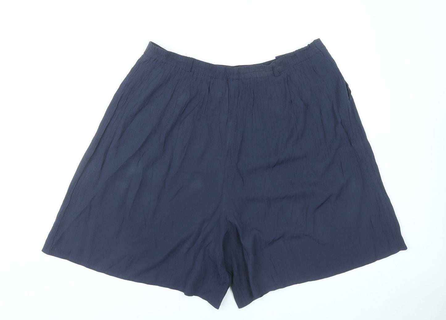 Bonmarché Women’s Blue Plus Size 22 Pleated Chino Shorts