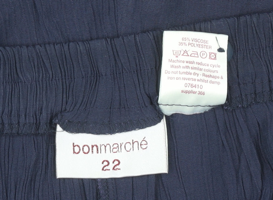 Bonmarché Women’s Blue Plus Size 22 Pleated Chino Shorts