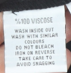 Finery Women Black Viscose Midi A-Line Dress UK 10 Long Sleeve