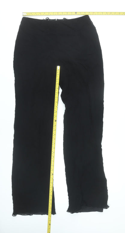 Linea Raffaelli Women’s Black Viscose Dress Pants Size 12 Formal