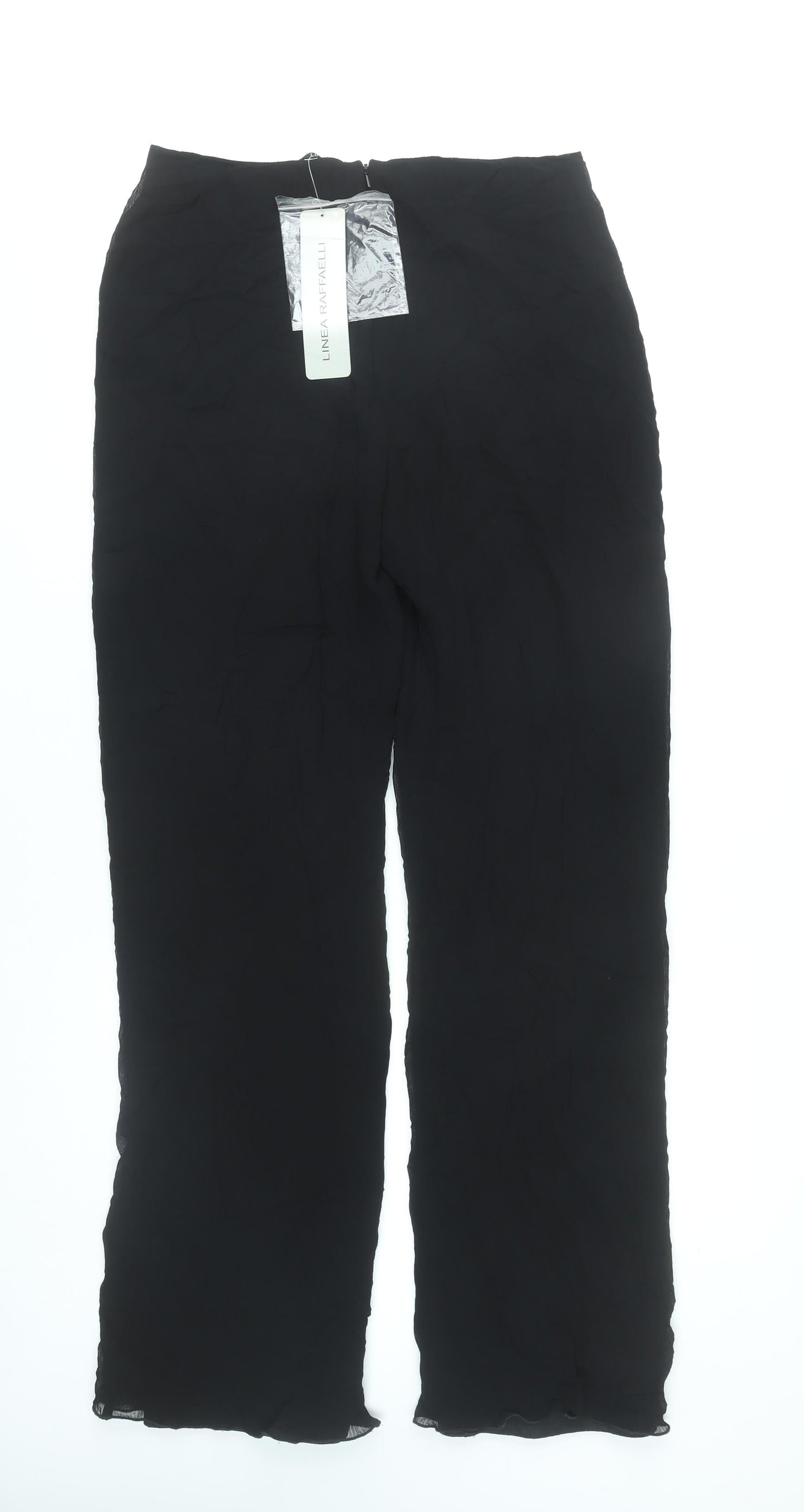 Linea Raffaelli Women’s Black Viscose Dress Pants Size 12 Formal