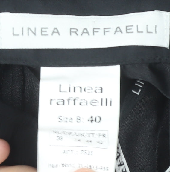 Linea Raffaelli Women’s Black Viscose Dress Pants Size 12 Formal