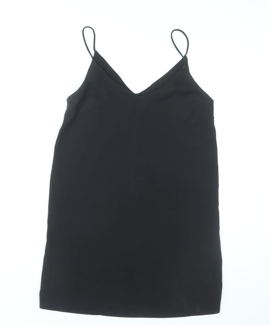 ASOS Women’s Black Size 8 Slip Dress Sleeveless V-Neck Stretch