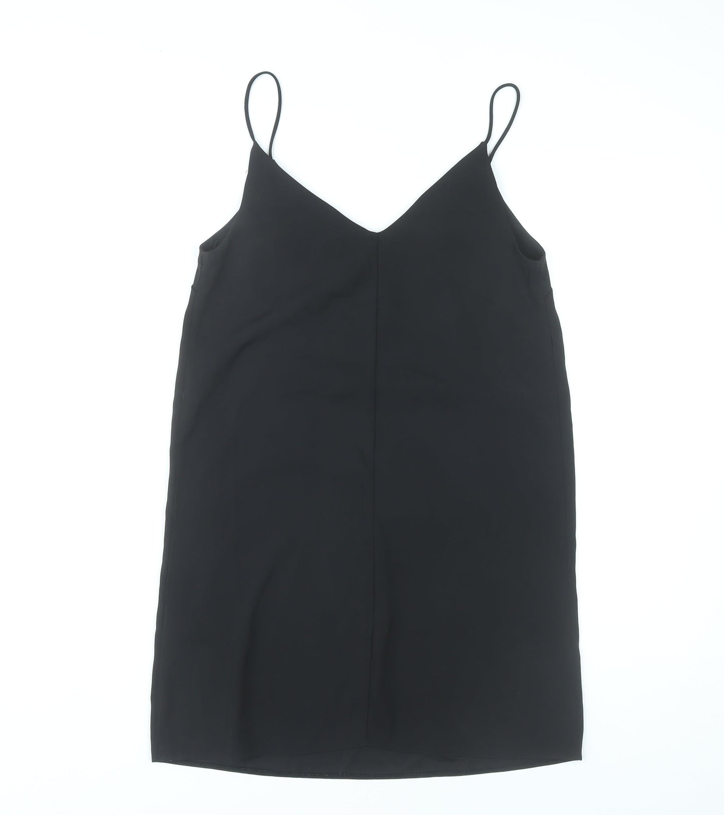 ASOS Women’s Black Size 8 Slip Dress Sleeveless V-Neck Stretch