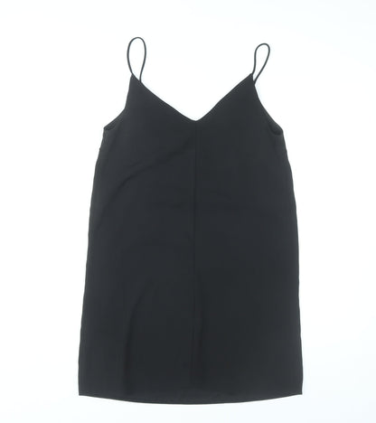 ASOS Women’s Black Size 8 Slip Dress Sleeveless V-Neck Stretch