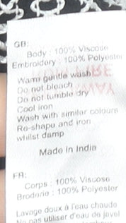 New Look Womens Black Size 10 Culotte Embroidered Shorts