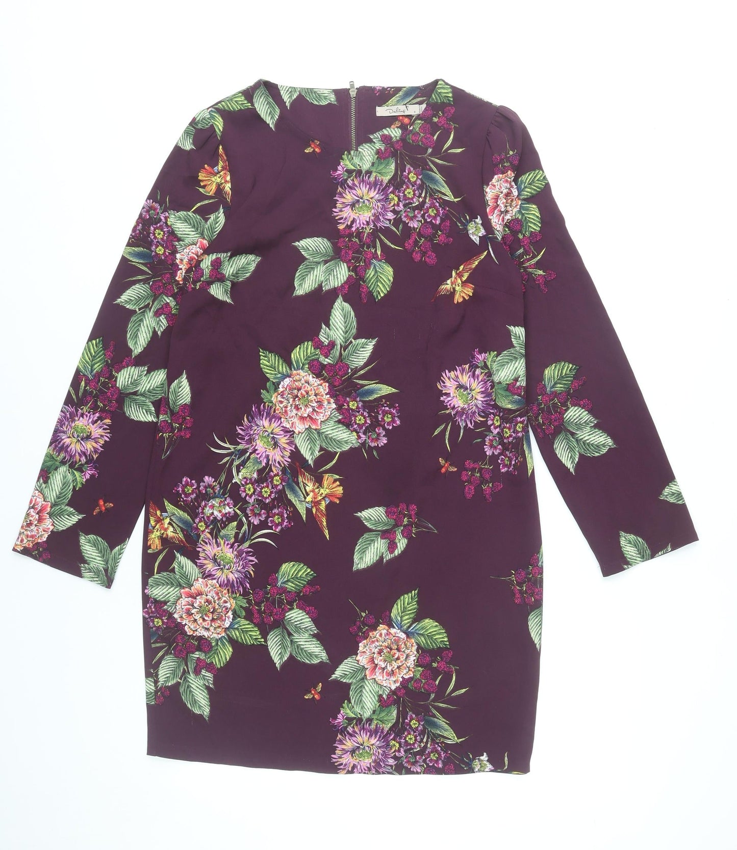 Darling Women Purple Floral Shift Dress Size S Knee Length