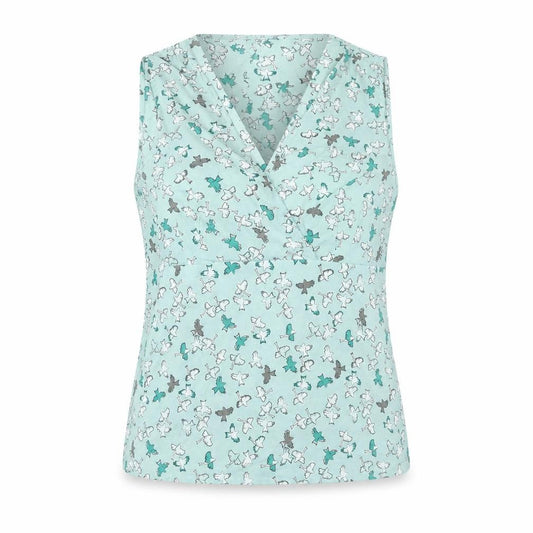 Laura Ashley Womens Blouse Size 14 Multicoloured Sleeveless V-Neck