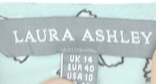 Laura Ashley Womens Blouse Size 14 Multicoloured Sleeveless V-Neck