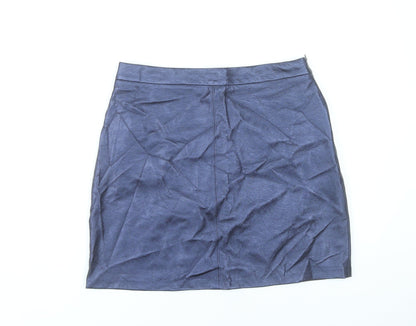 Papaya Womens Blue Size 12 Pencil Skirt Knee Length Lined