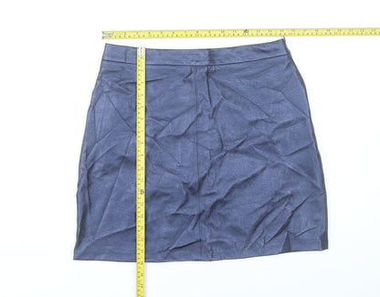 Papaya Womens Blue Size 12 Pencil Skirt Knee Length Lined