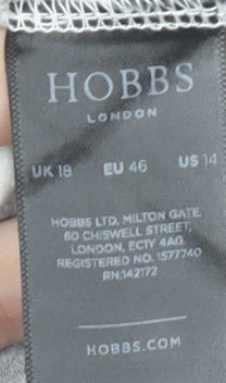 Hobbs Womens Black White Animal Print Viscose Stretch Wrap Dress UK18