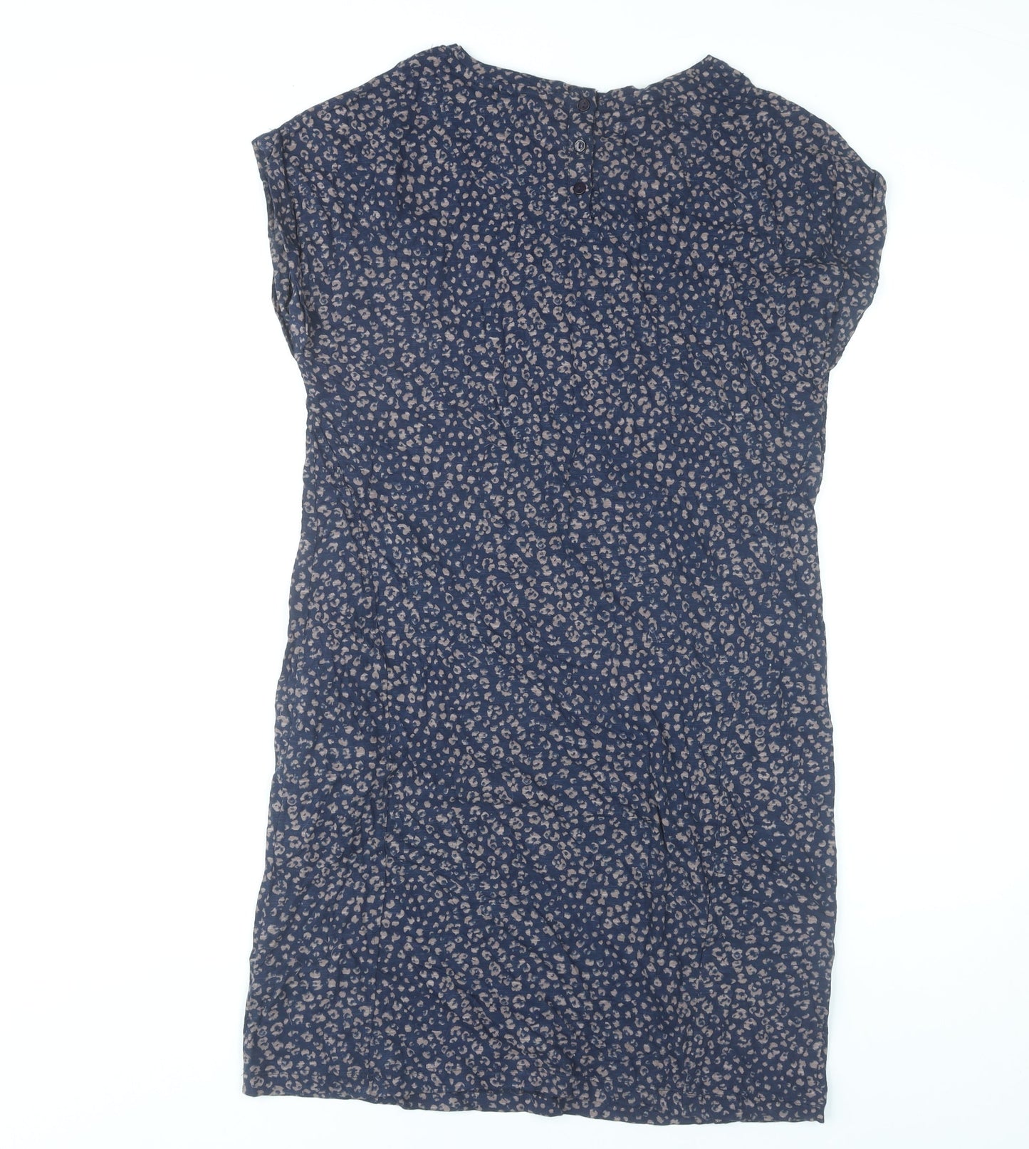Fat Face Women’s Blue Animal Print Shift Dress Size 8 Cotton Modal