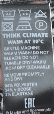 Marks and Spencer Womens Black Check Pleated Skirt Size 20 Knee Length Workwear