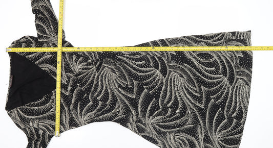 Principles Petite Women's Black Geometric Sheath Dress Size 12