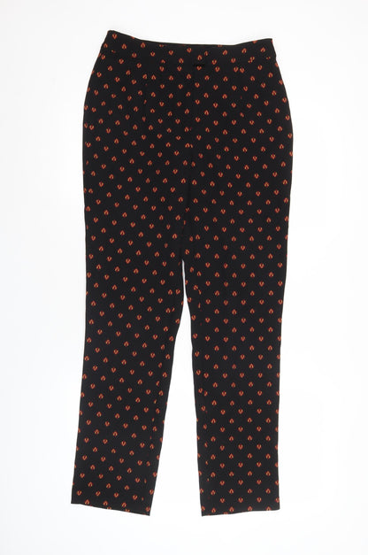 Very x Kate Wright Womens Black Geometric Trousers Size 10