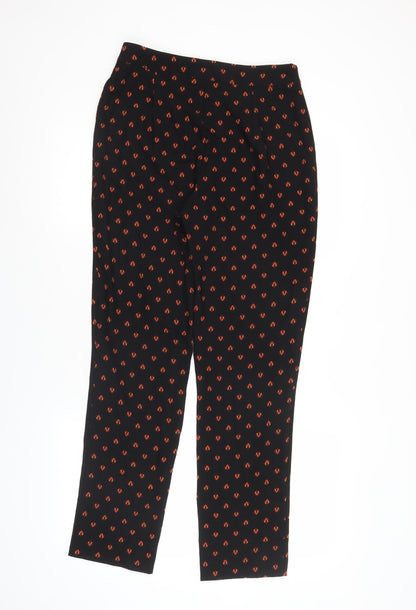 Very x Kate Wright Womens Black Geometric Trousers Size 10
