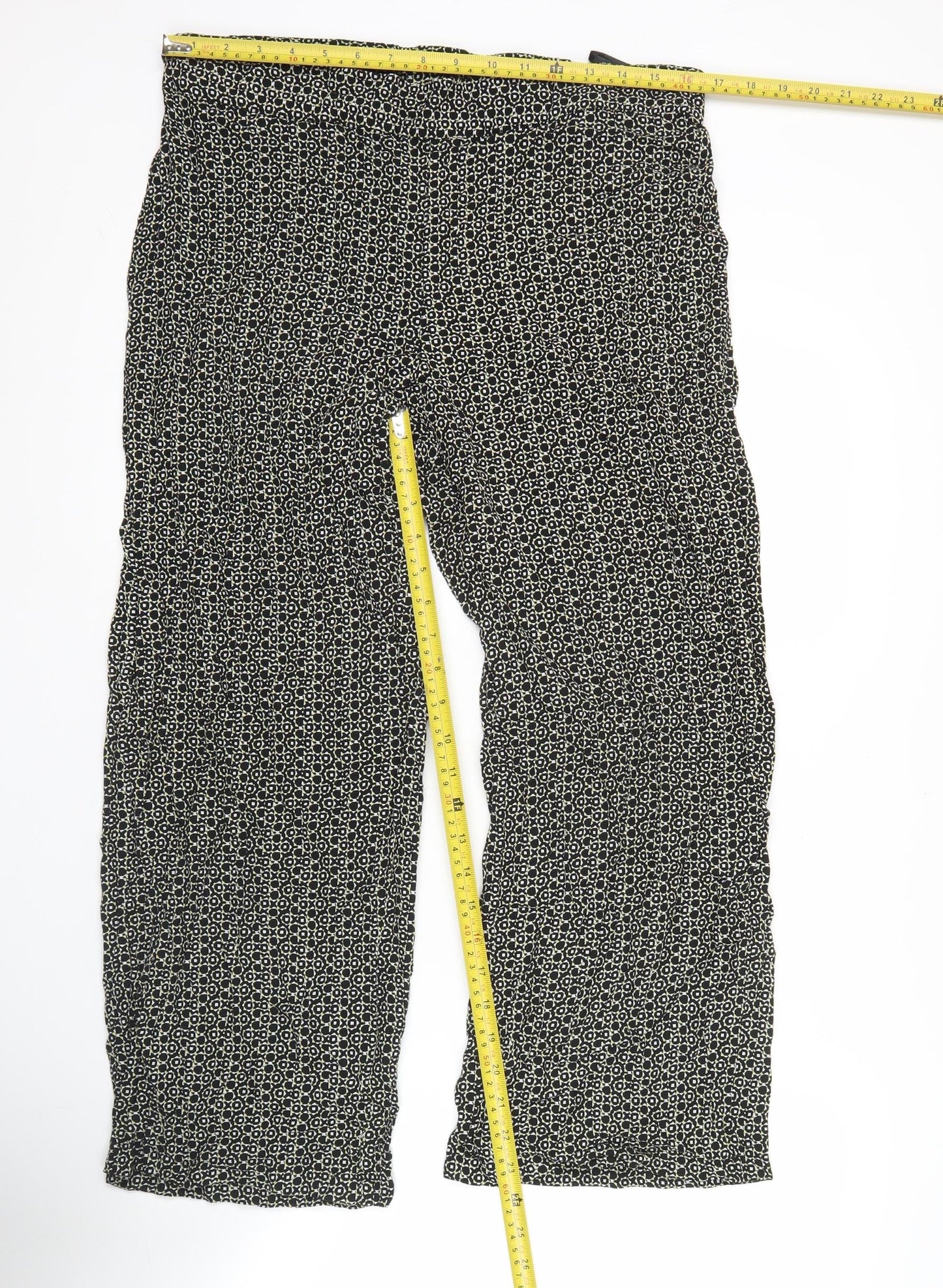 Womens UK Size 16 Marks and Spencer Relaxed Fit CasualTravel Black Trousers