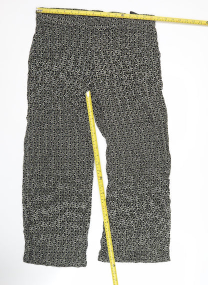 Womens UK Size 16 Marks and Spencer Relaxed Fit CasualTravel Black Trousers