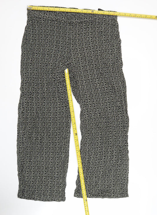 Womens UK Size 16 Marks and Spencer Relaxed Fit CasualTravel Black Trousers