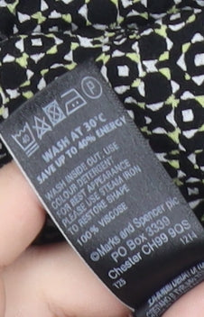 Womens UK Size 16 Marks and Spencer Relaxed Fit CasualTravel Black Trousers