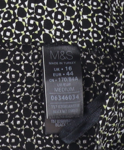 Womens UK Size 16 Marks and Spencer Relaxed Fit CasualTravel Black Trousers