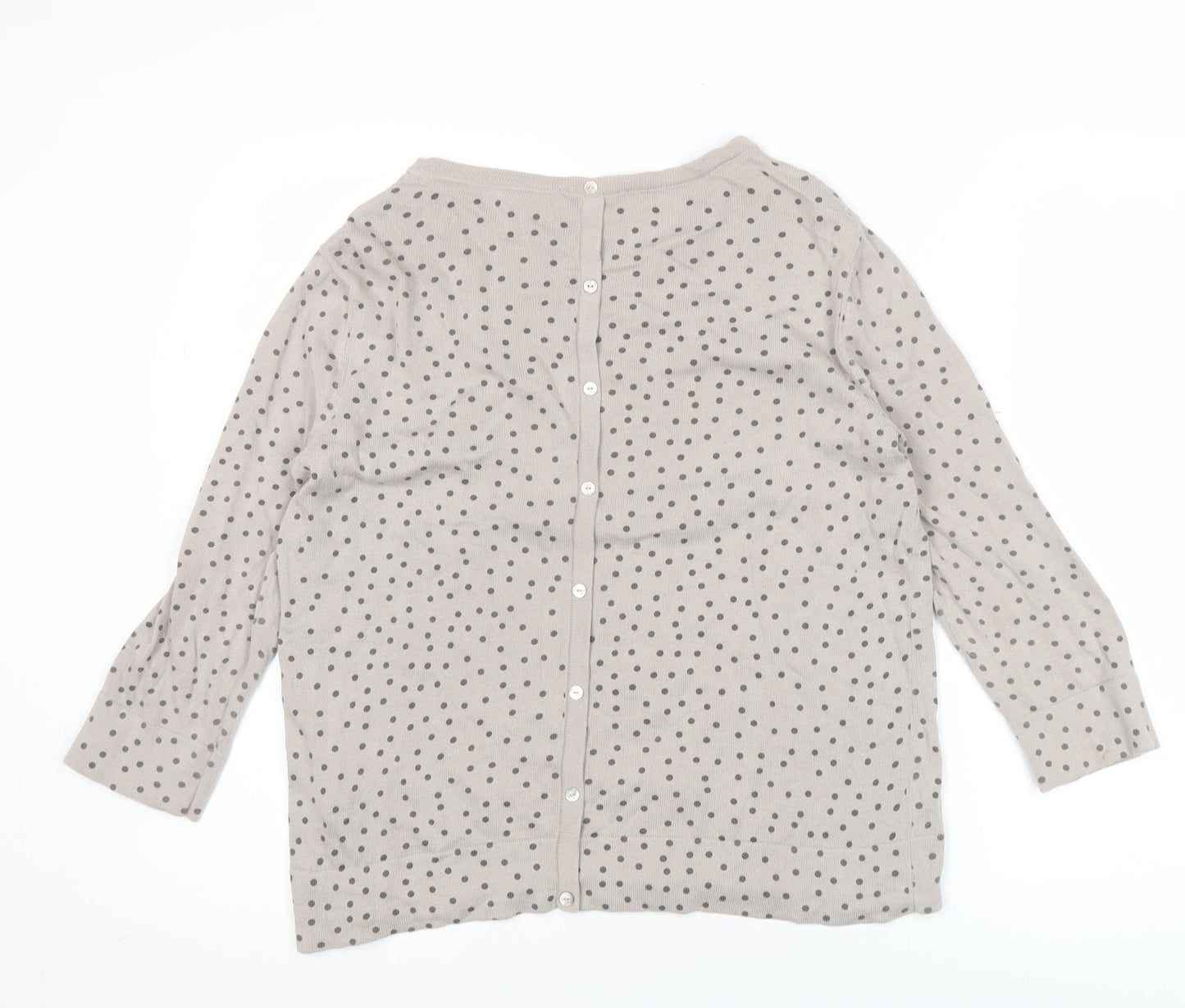 Womens UK Size 16 Peter Hahn Beige Cardigan Jumper