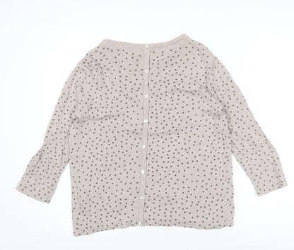 Womens UK Size 16 Peter Hahn Beige Cardigan Jumper