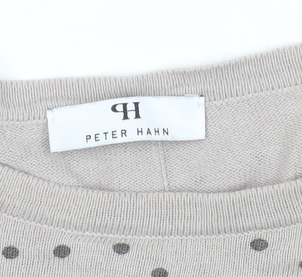 Womens UK Size 16 Peter Hahn Beige Cardigan Jumper