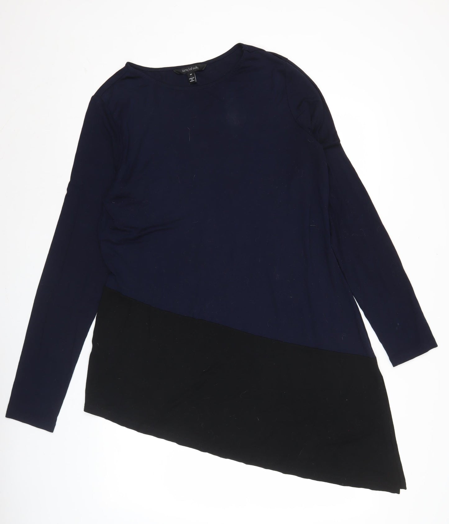 Long Tall Sally Women’s Blue Black Tall Shift Dress Size M Knee Length