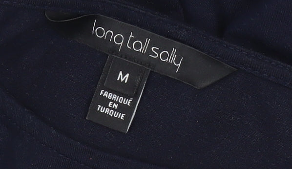 Long Tall Sally Women’s Blue Black Tall Shift Dress Size M Knee Length