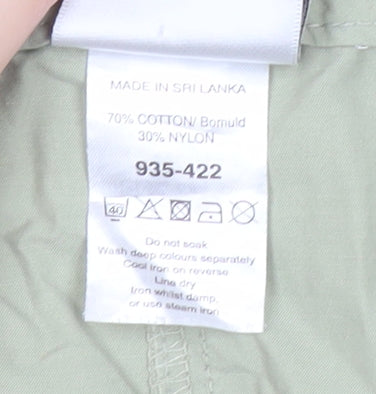 Next Women’s Green Cotton Blend Knee Length Pencil Skirt UK 16