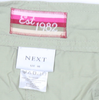 Next Women’s Green Cotton Blend Knee Length Pencil Skirt UK 16