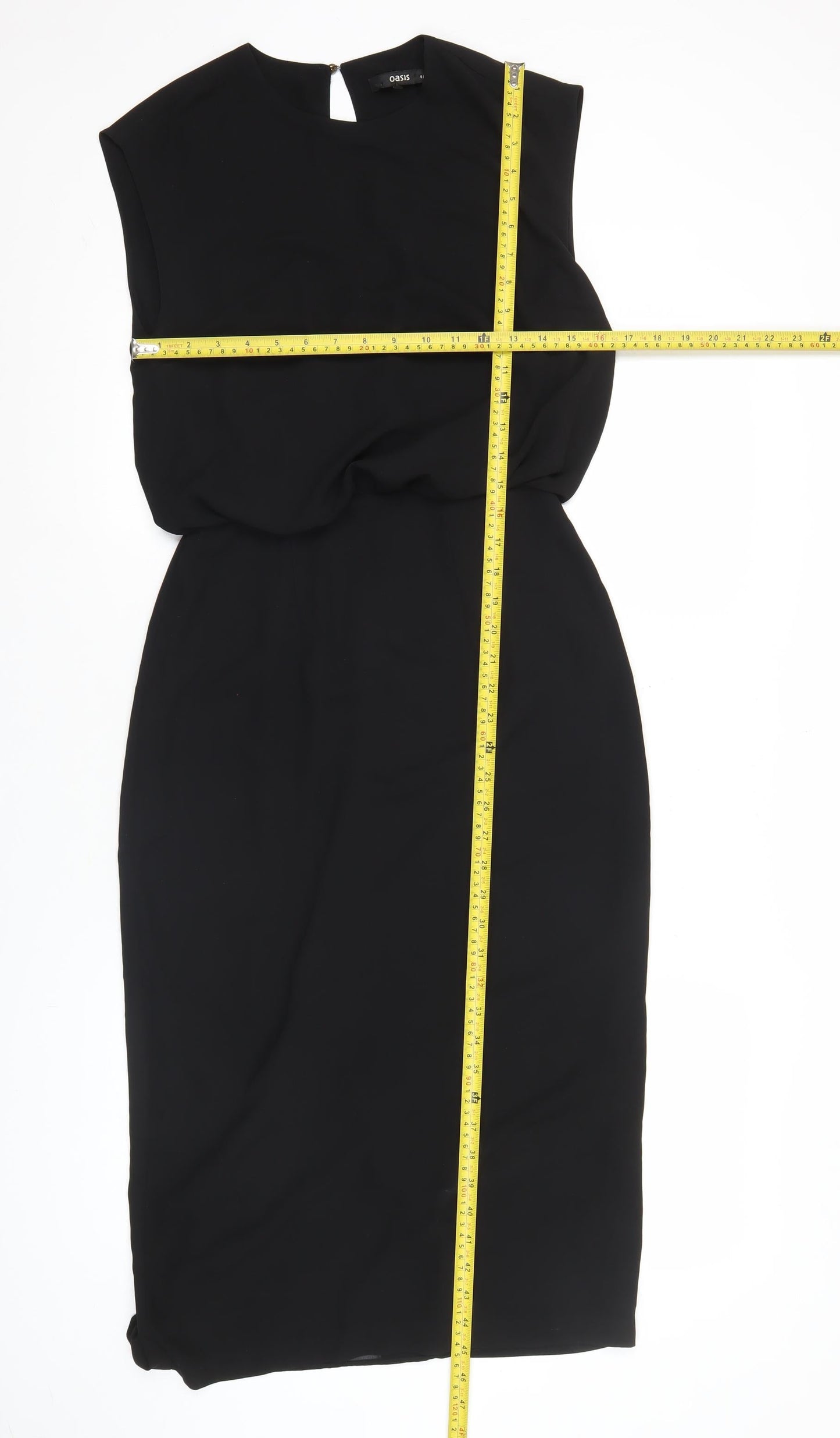 Oasis Women’s Black Size 8 Sheath Knee Length Dress