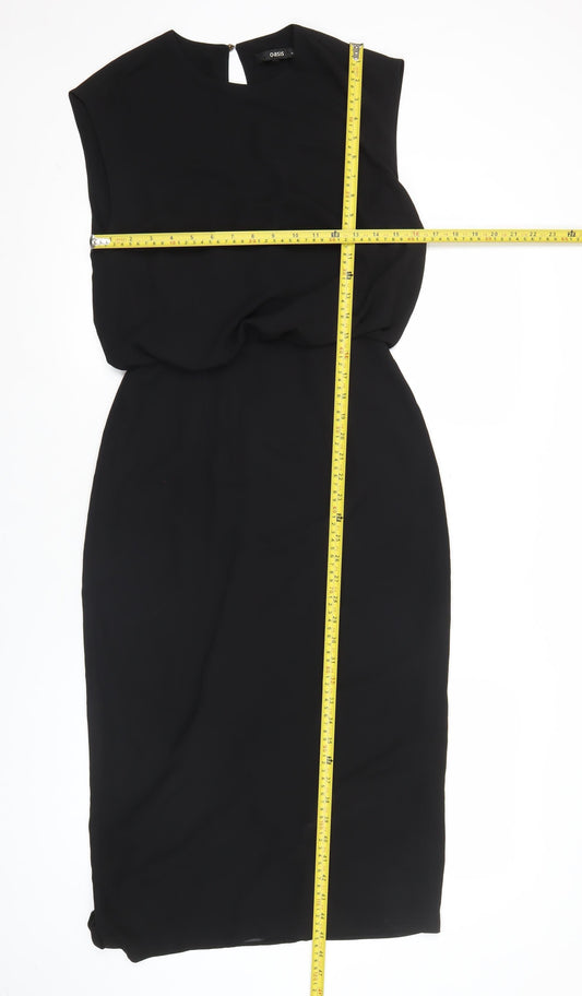 Oasis Women’s Black Size 8 Sheath Knee Length Dress
