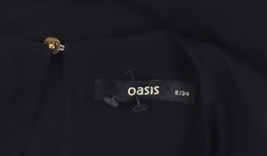 Oasis Women’s Black Size 8 Sheath Knee Length Dress